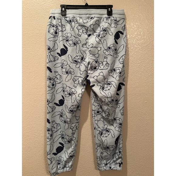 NWOT Disney Stitch Blue drawstring pocket Sweatpants pajama pants L XL - Picture 6 of 6